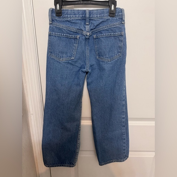 Old Navy Girls Two-Tone Blue Denim Baggy Wide Leg Jeans - Picture 2 of 3